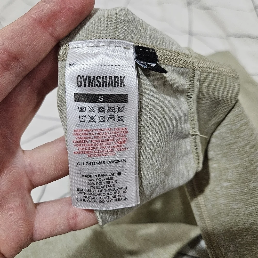 GYMSHARK Adapt Marl Seamless Leggings Moss Grey Beige Size Small - Picture 9 of 11
